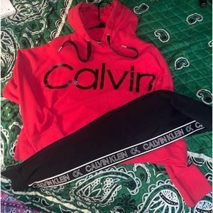 CK leggings and hoodie